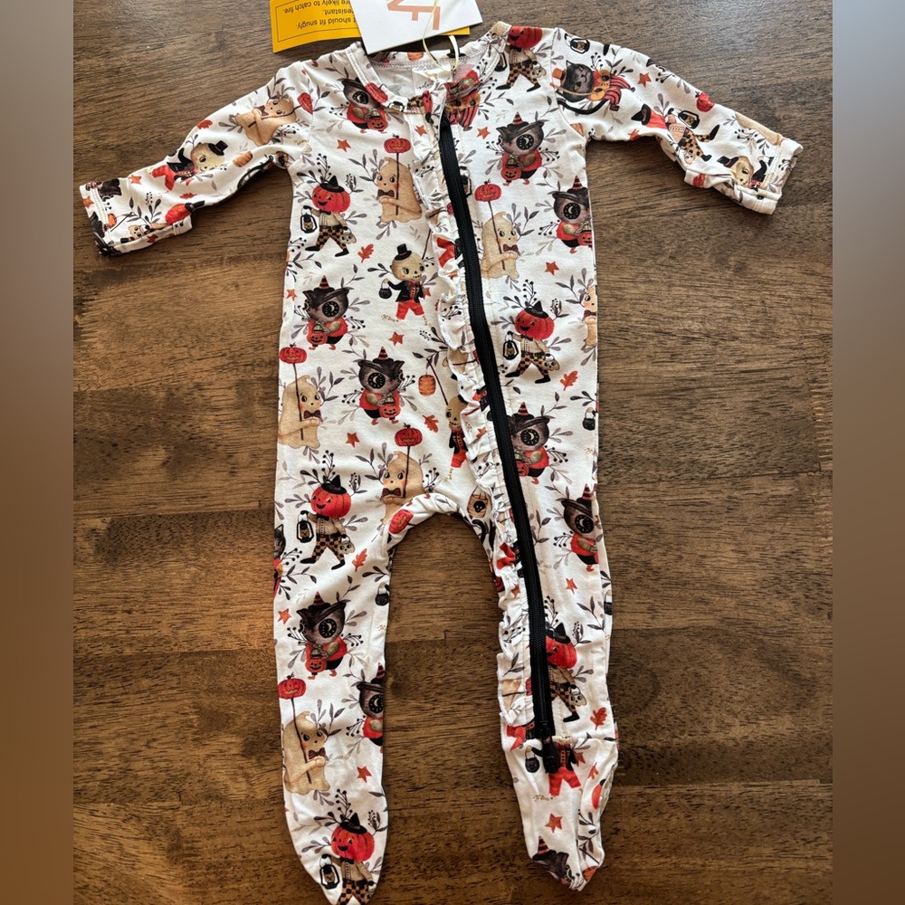 Velvet Fawn Fall Halloween Zippy NWT